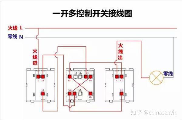 双开单控接线图三根线图片