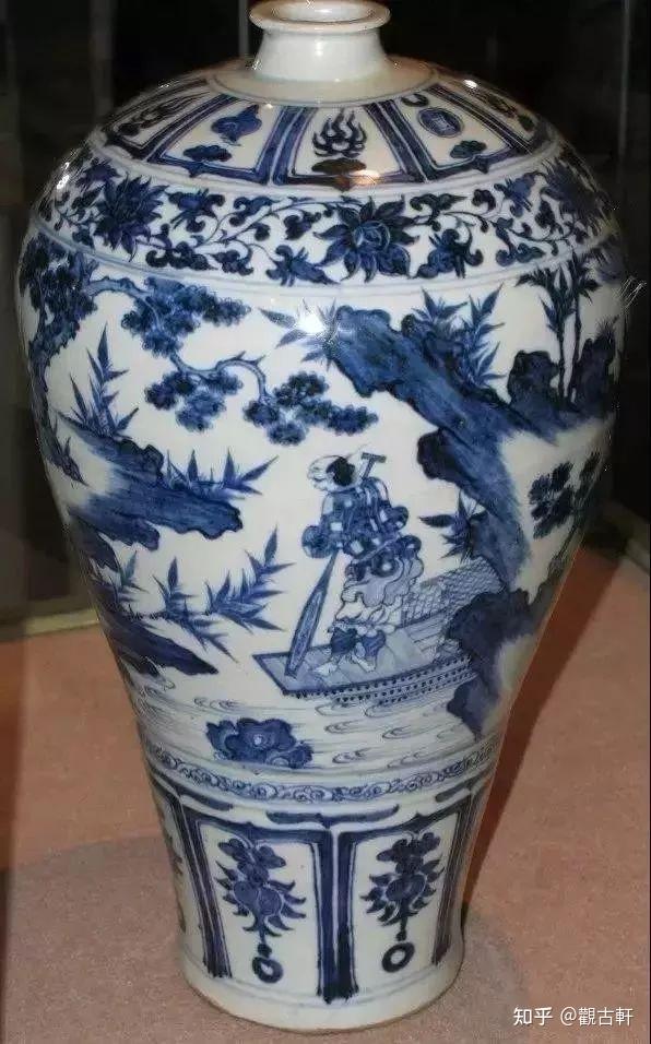 中国明朝染付釉里紅梅瓶骨董 古美術品　コレクション唐物　江戸　青磁　アンティーク Amazon.co.jp: 中国明朝染付釉里紅梅瓶 骨董 古美術品