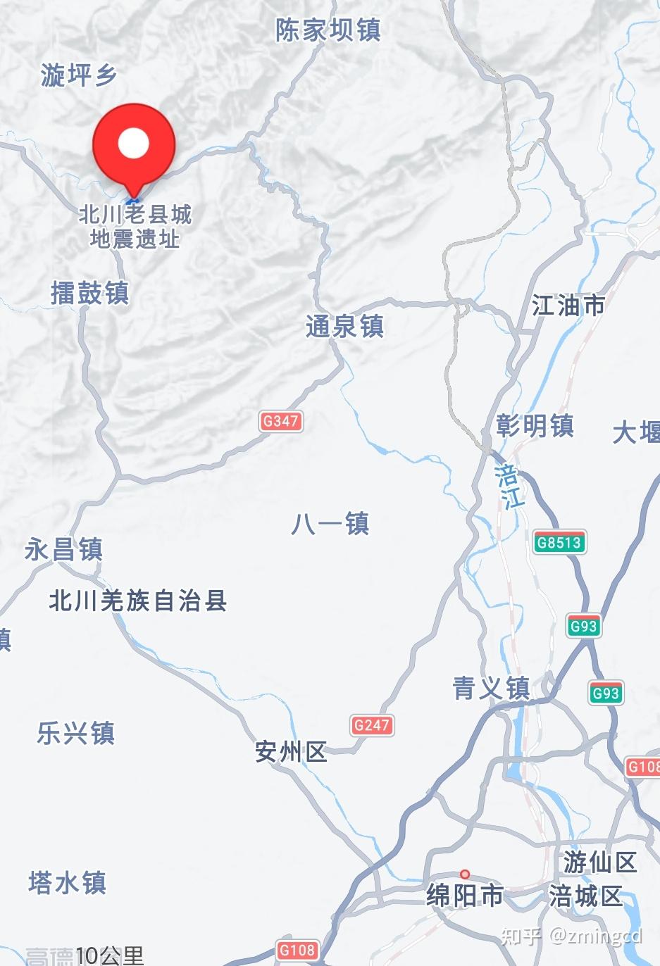 绵阳怎么去北川老县城最快捷