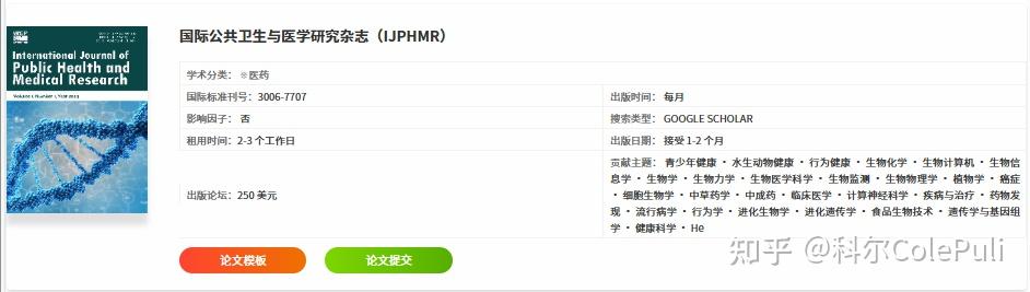 International Journal of Public Health and Medical Research（IJPHMR）国际公共 ...