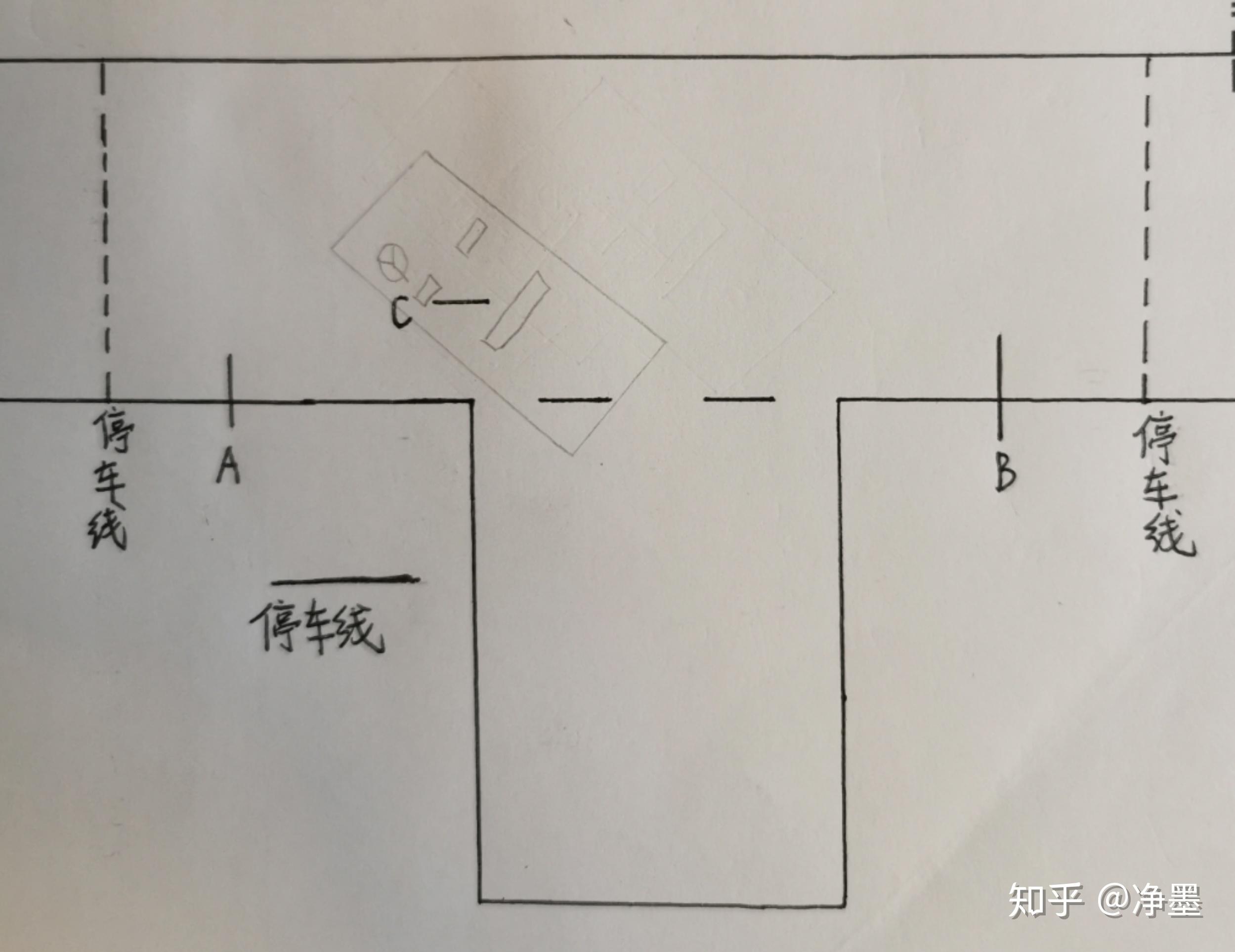 侧方停车画图图片