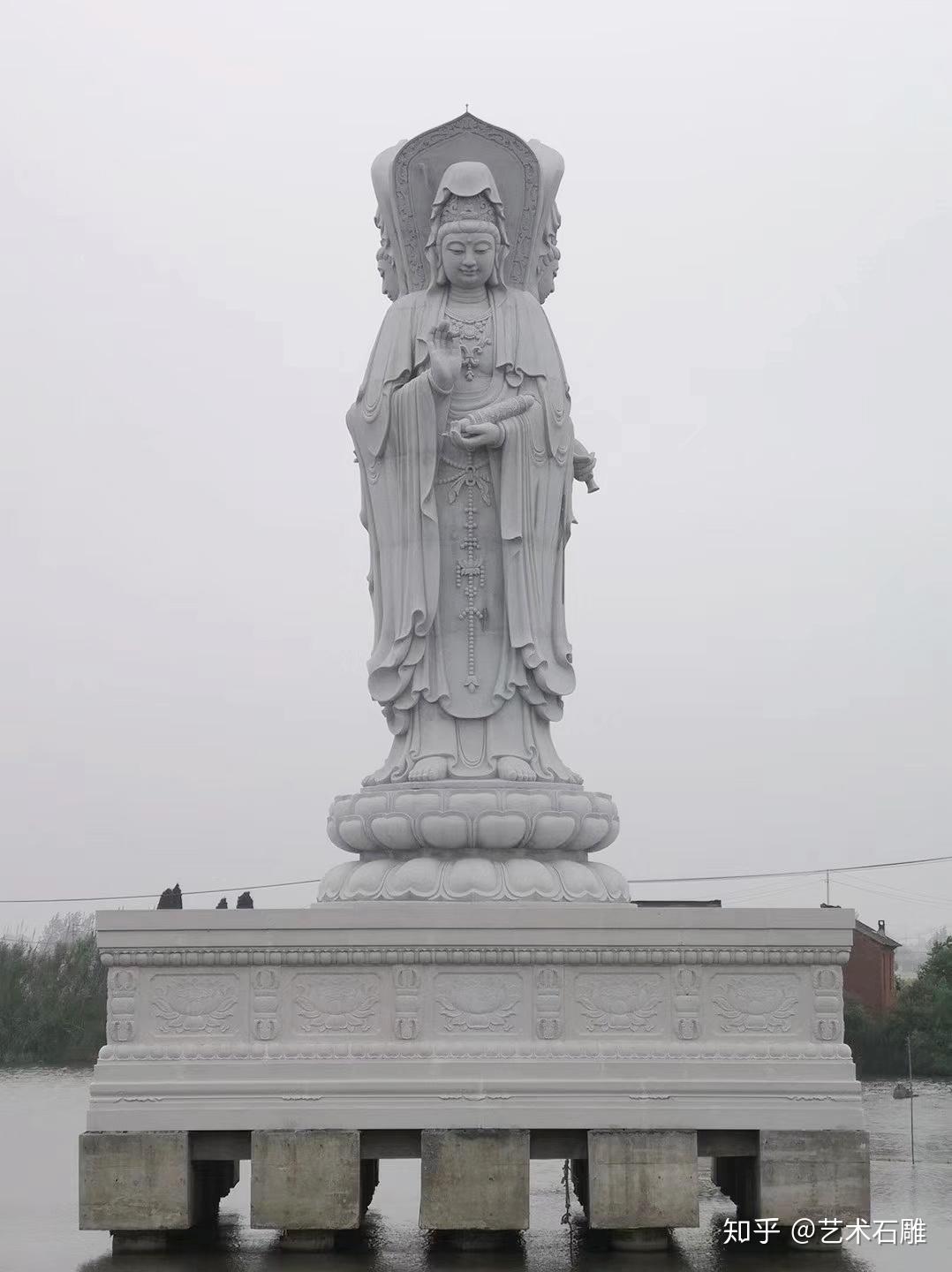 福建三面石观音像大型石雕观音像