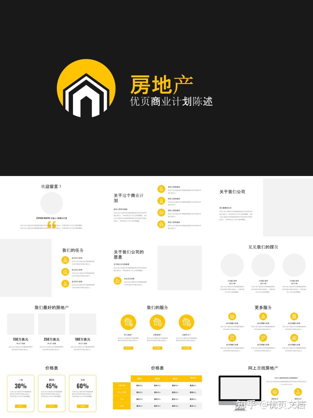 房地产商业计划介绍PPT模板 - 知乎