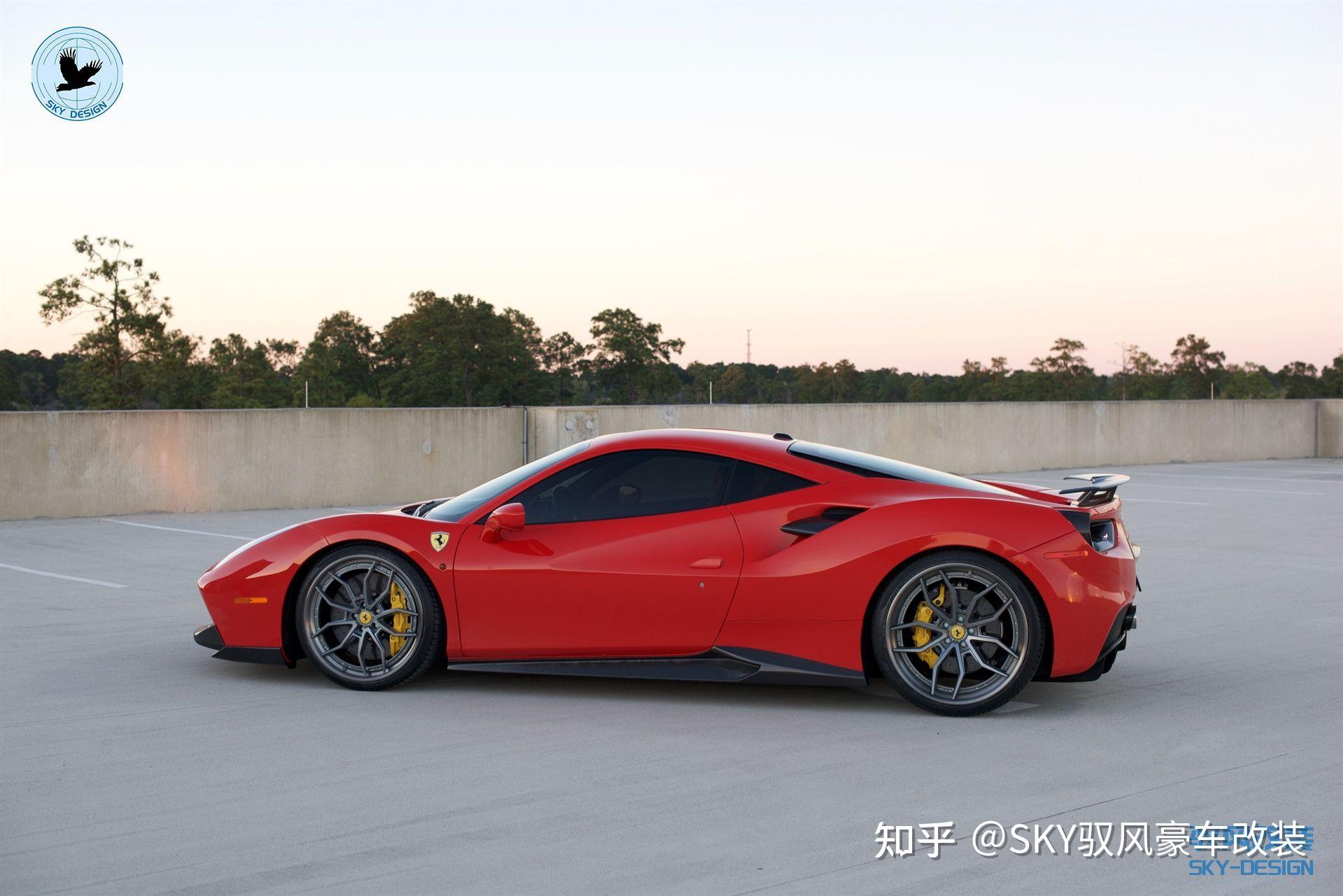 法拉利488改装novitec碳纤包围n款碳纤前唇侧裙后唇尾翼套件