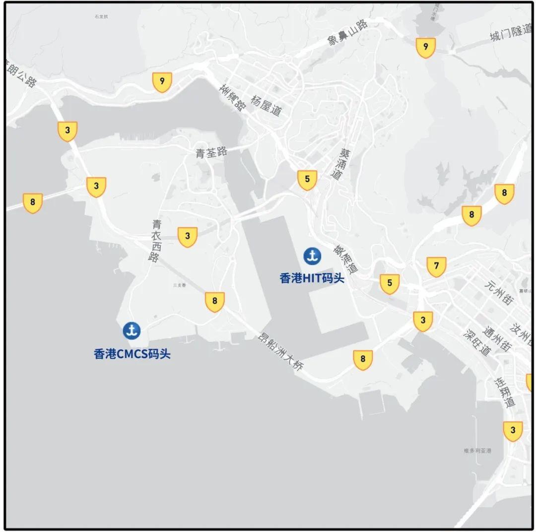区葵青区青区航运路堆场信息思信货柜有限公司思信b场地址:香港新界流