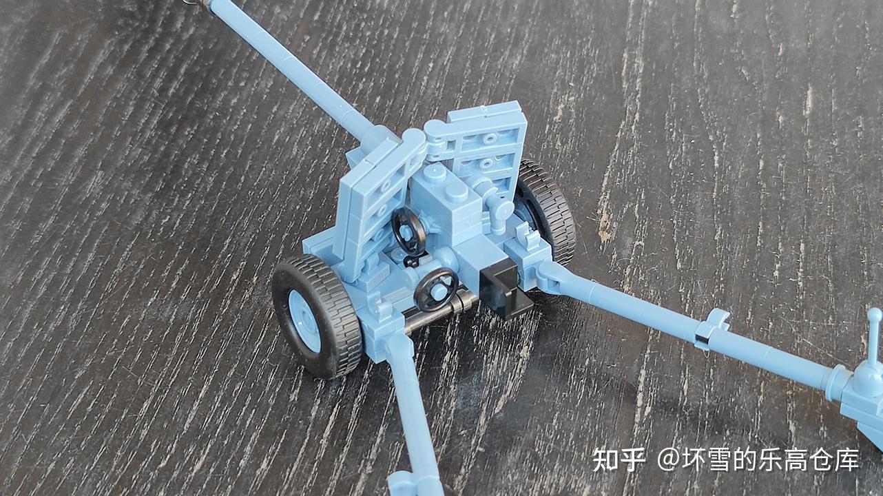 积木做成的反坦克炮全冠积木pak40反坦克炮评测