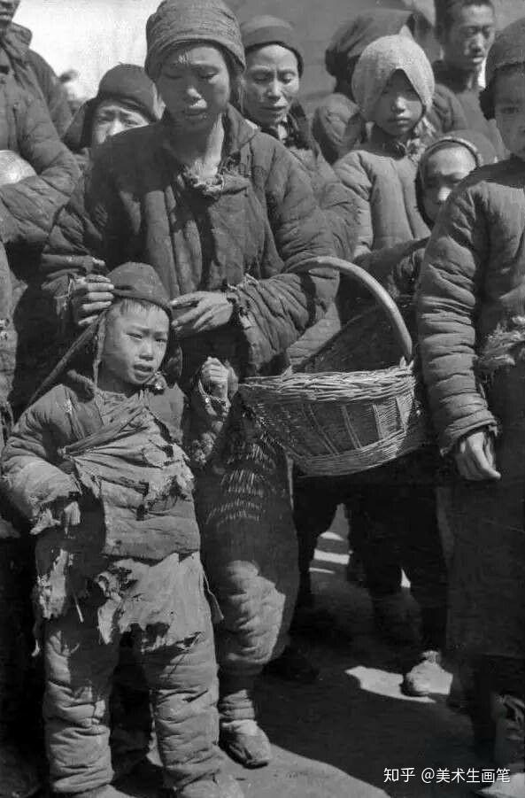 旧中国照片饥饿图片