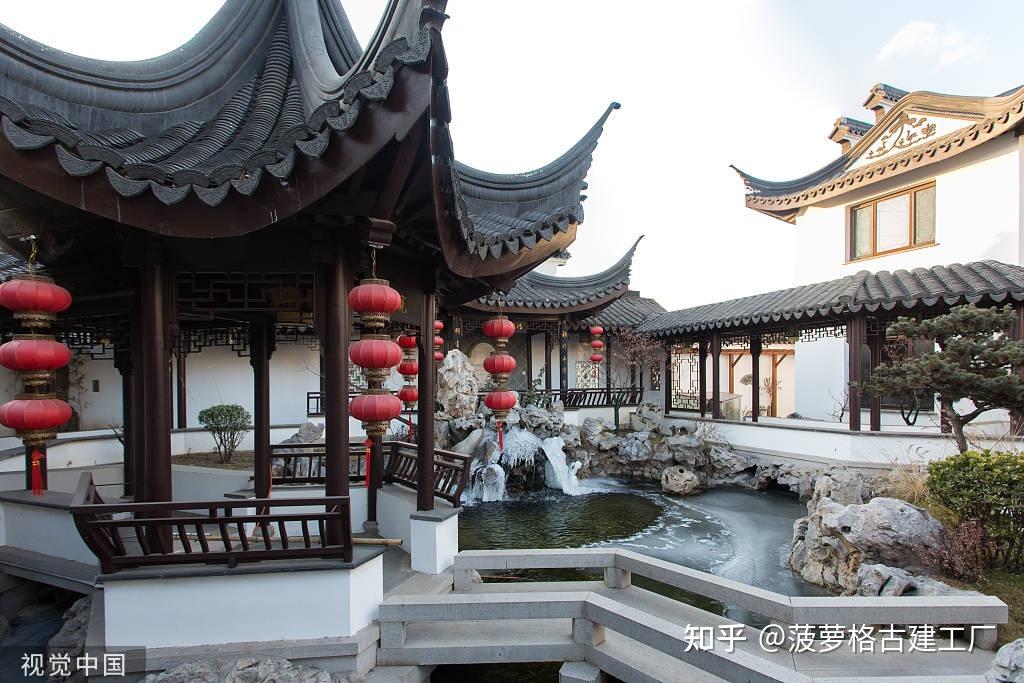 苏式林园仿古建筑安装,古建四角亭图纸设计 - 知乎