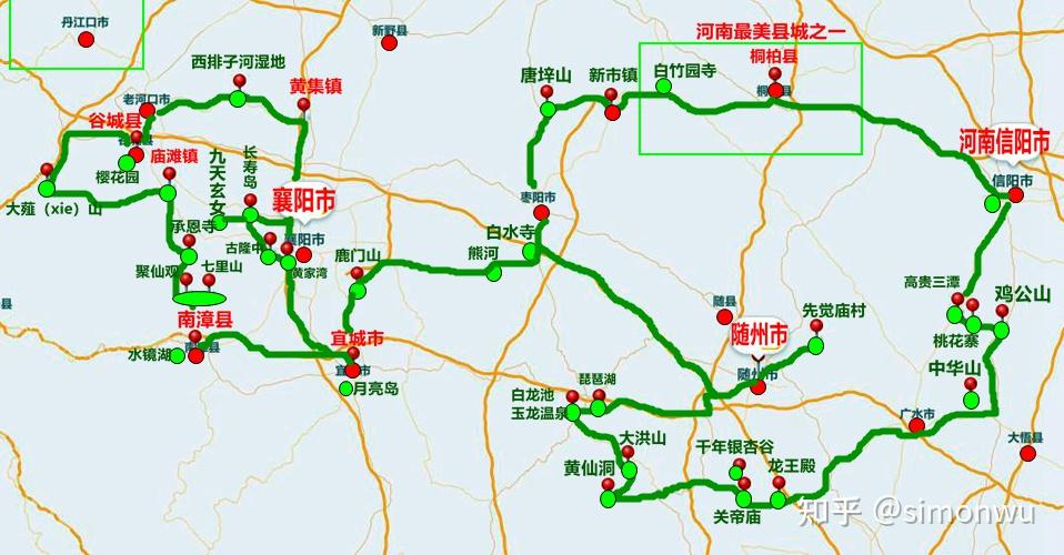 荆州公路自驾线路图图片