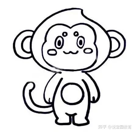 小猴简笔画一