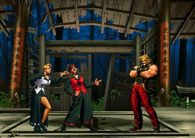 拳皇98全人物特殊开场莉安娜和陈国汉被强行拼凑成情侣