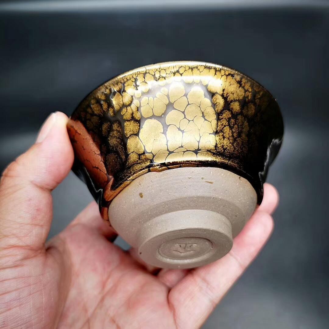 省级非遗传承人黄美金作品金油滴建盏