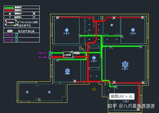 pvc新风管道布置图图片