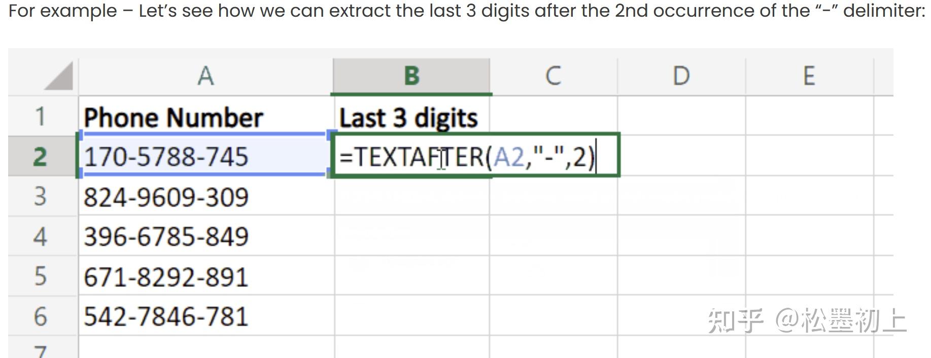 Excel text formulas 