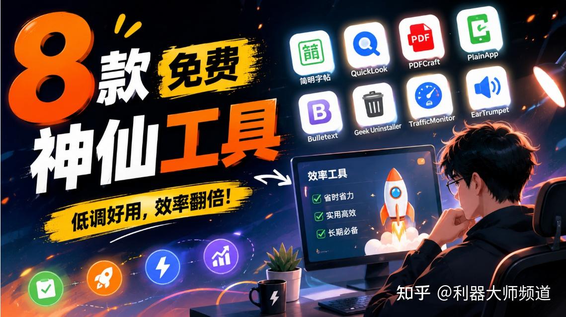 悄悄收藏!这8个极简免费冷门工具,好用到根本舍不得卸载