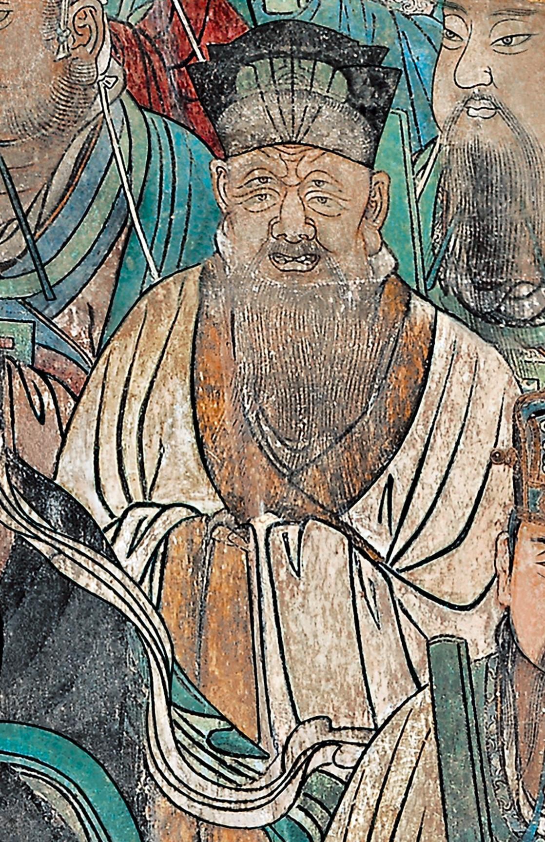 山西永乐宫三清殿-元代壁画《朝元图》:290位神仙,浩荡朝拜道祖,满壁