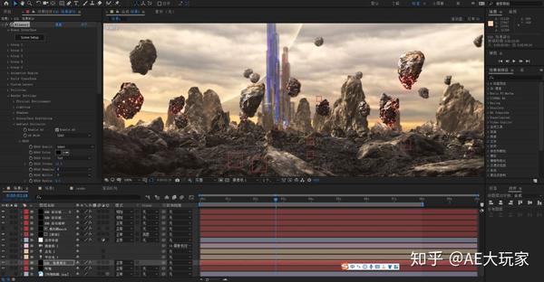 【原创ae教程】ae配合插件e3d制作山脉场景岩石破碎动画 知乎