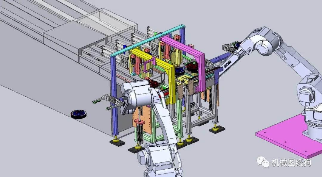 非标数模机器人组装线3d数模图纸solidworks设计附step