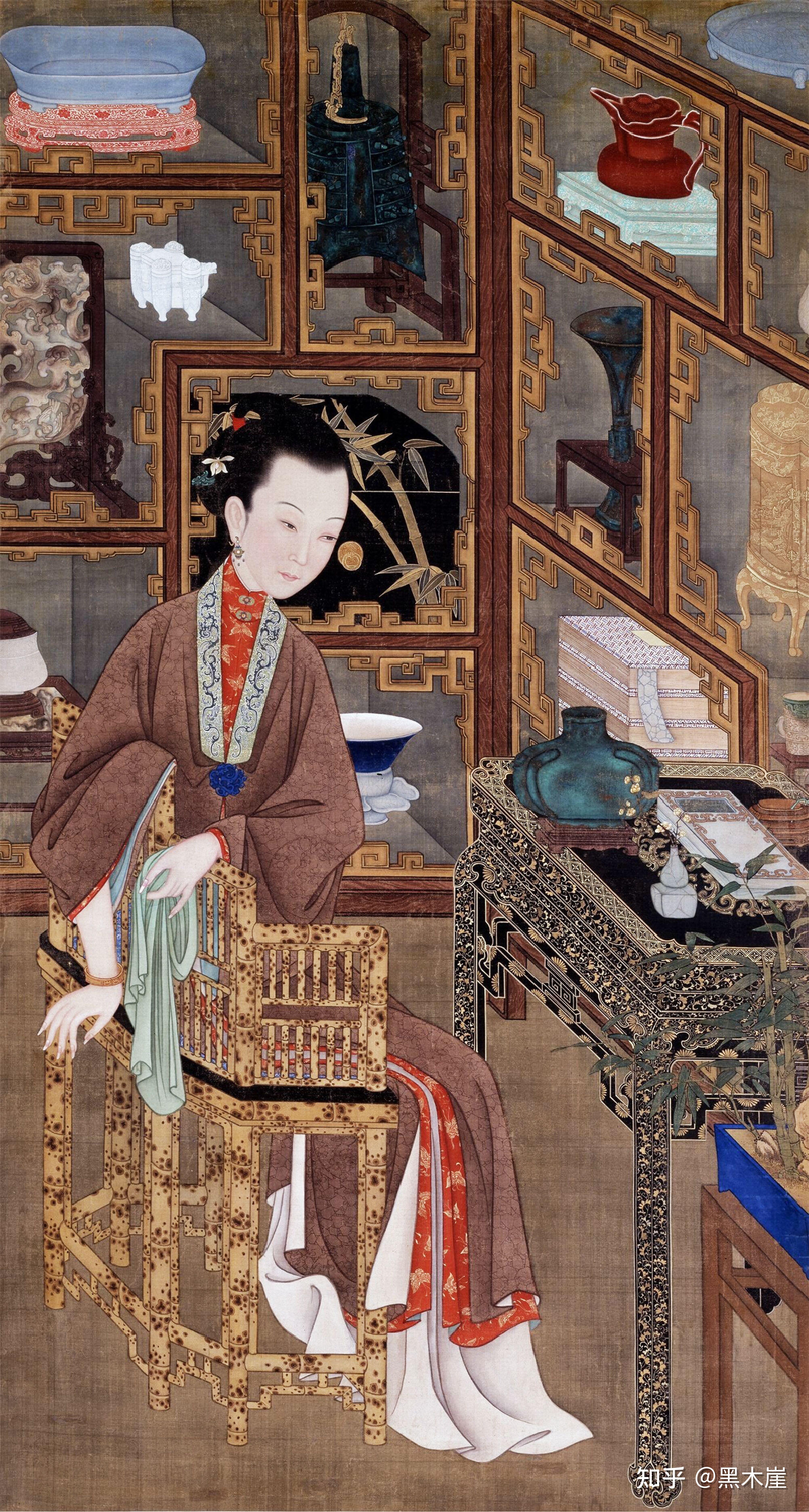 名画欣赏雍正十二美人图