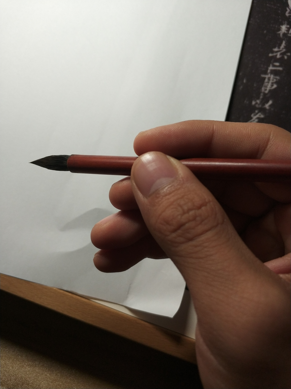 差点把颈椎弄坏了…… 首先说拿笔吧,我用的是三指持笔法