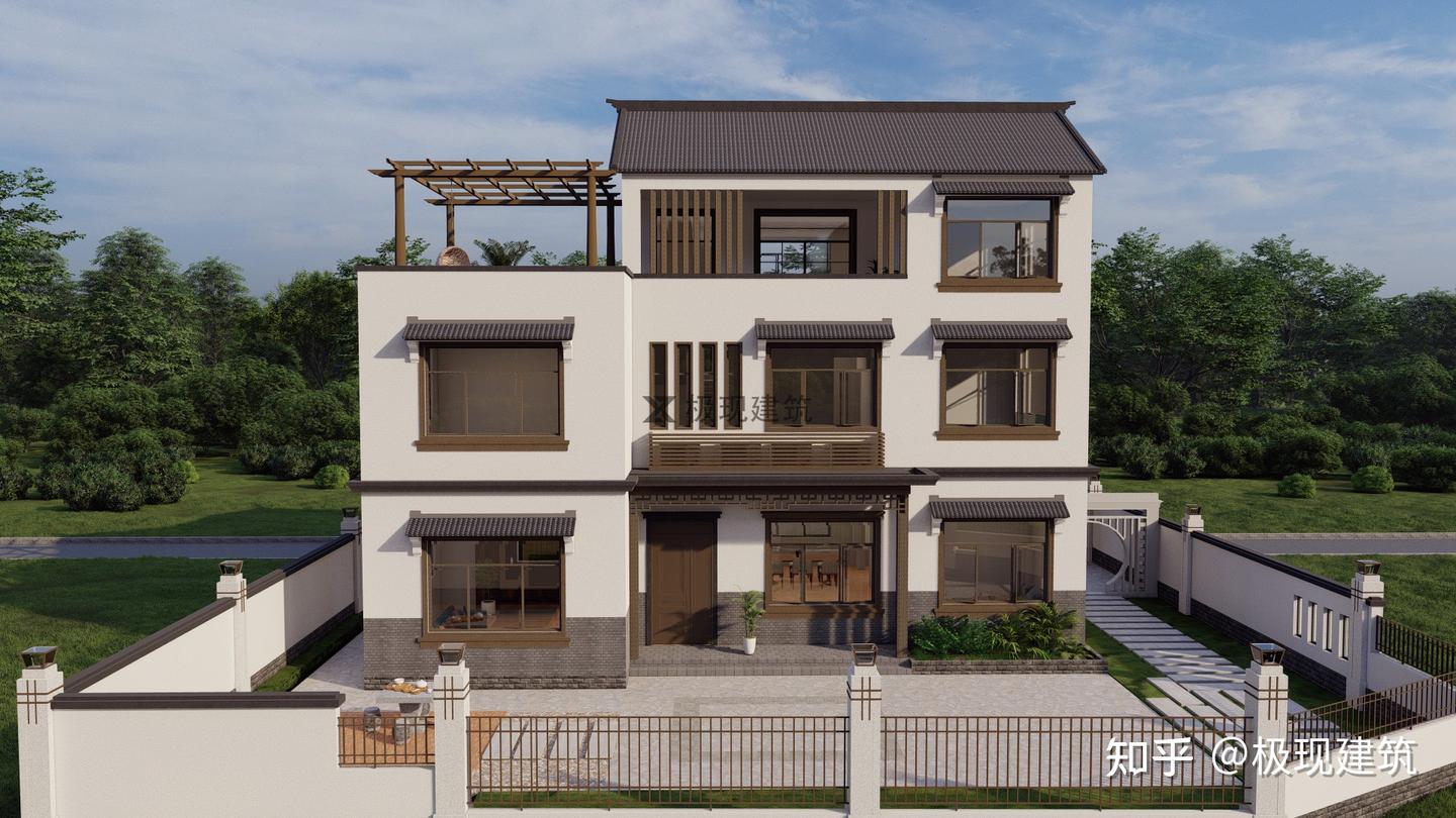 广东汕头丨三层新中式风格自建别墅 - 知乎