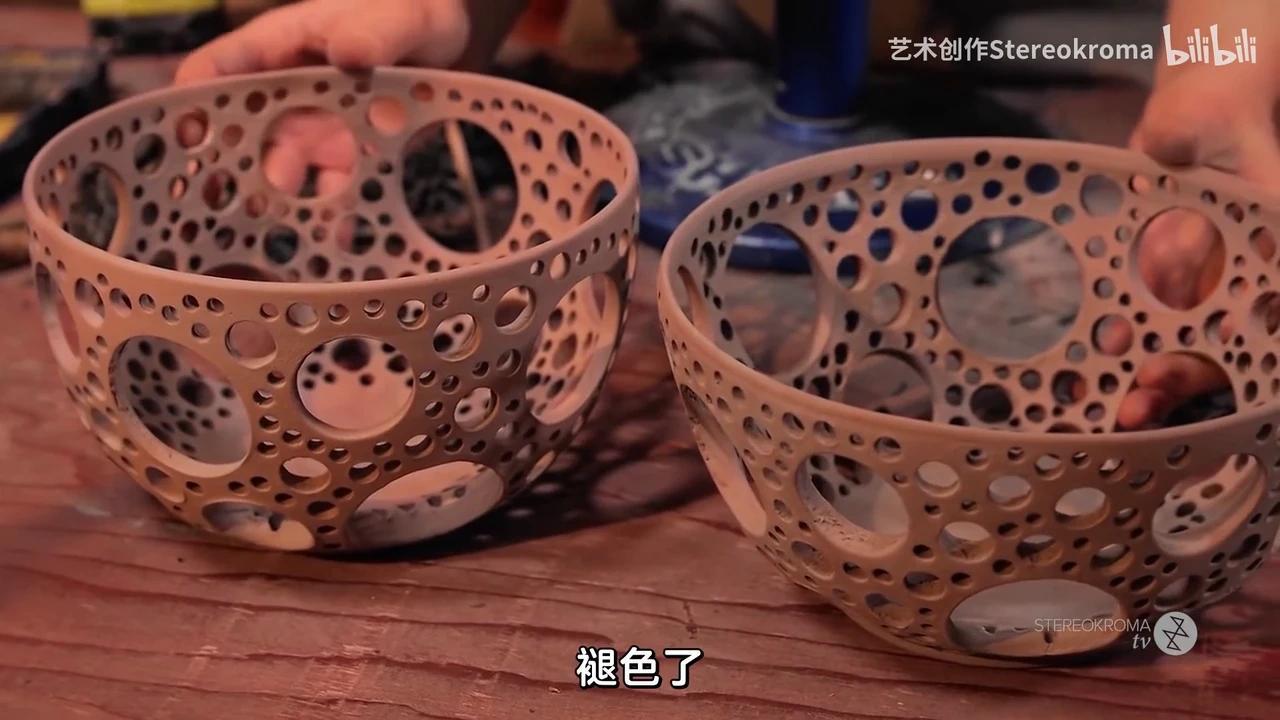 高手在民间匠心制作精美镂空陶瓷碗超丝滑见证古老手工艺全过程