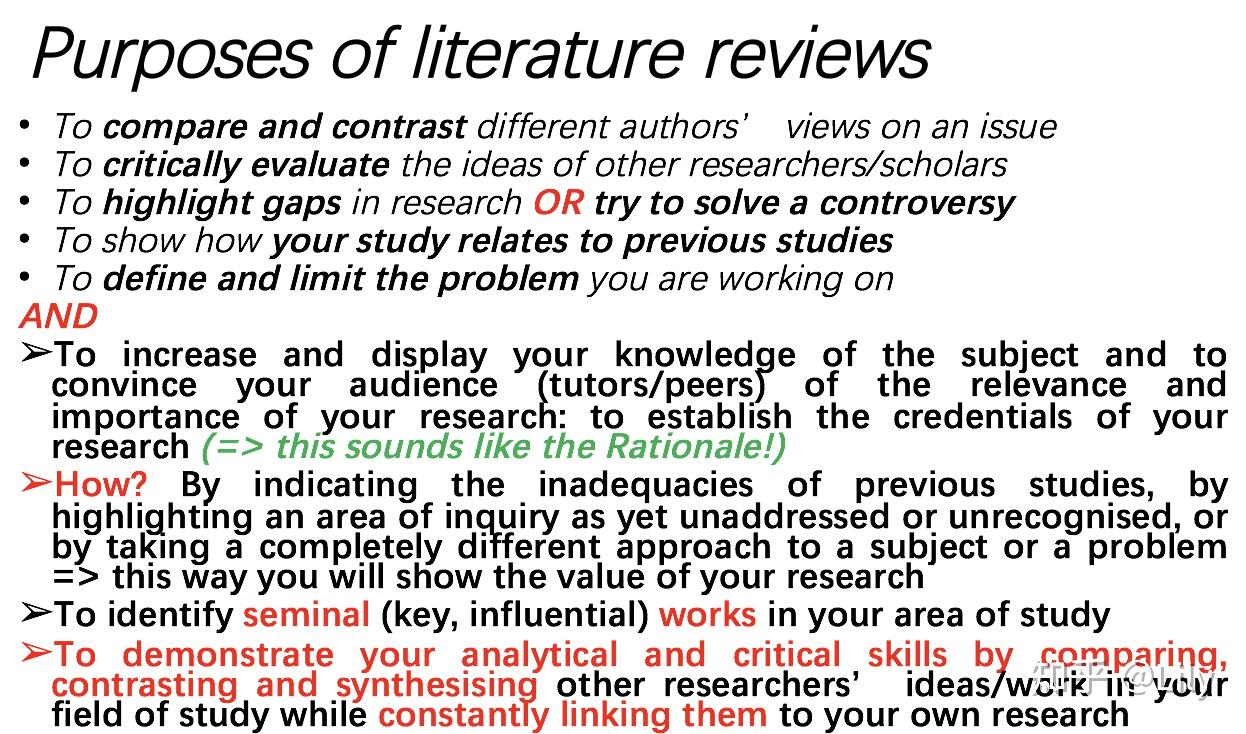 怎么写Literature review（文献综述）？ - 知乎
