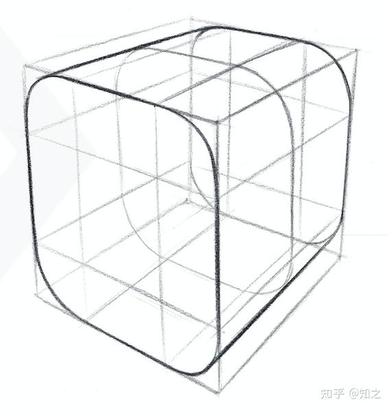 工业设计考研手绘之4形体倒角和形体穿插关系篇