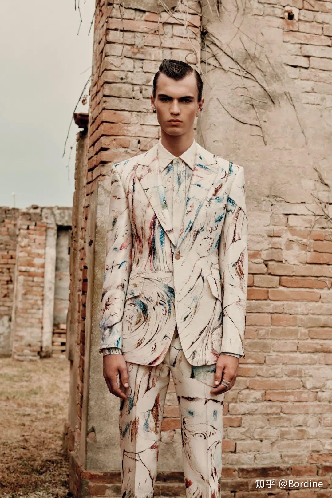 alexandermcqueen2022春夏男装系列中性别的男性化释放与克制