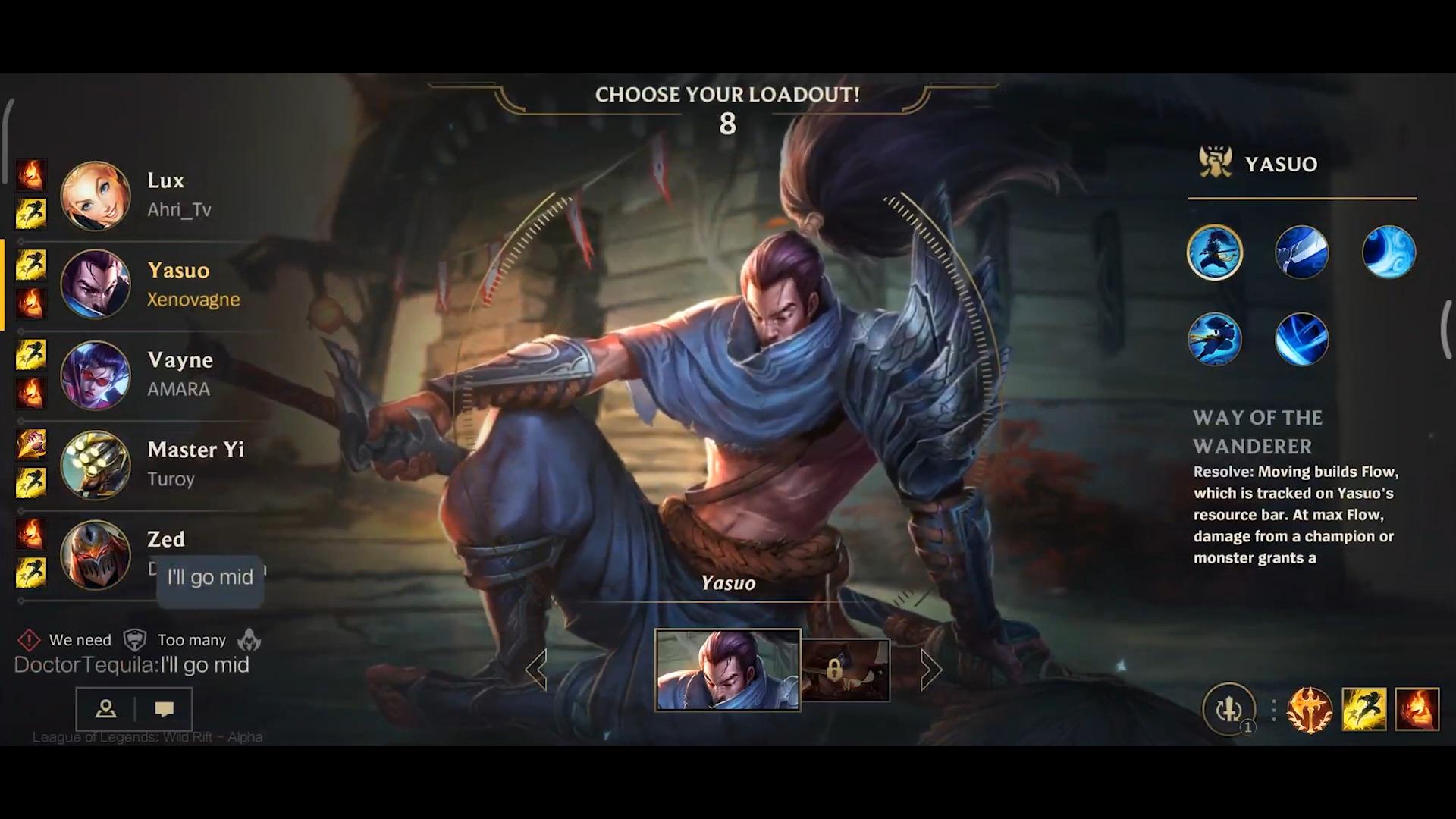 英雄联盟手游且随疾风前行一刀流亚索