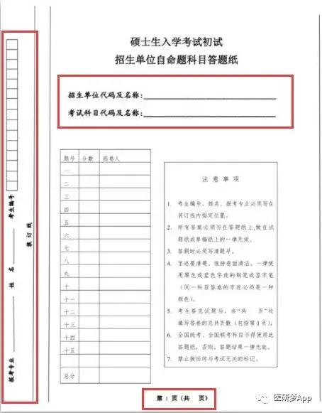 22考研填写答题卡注意事项听说今年的西综出新版答题卡了