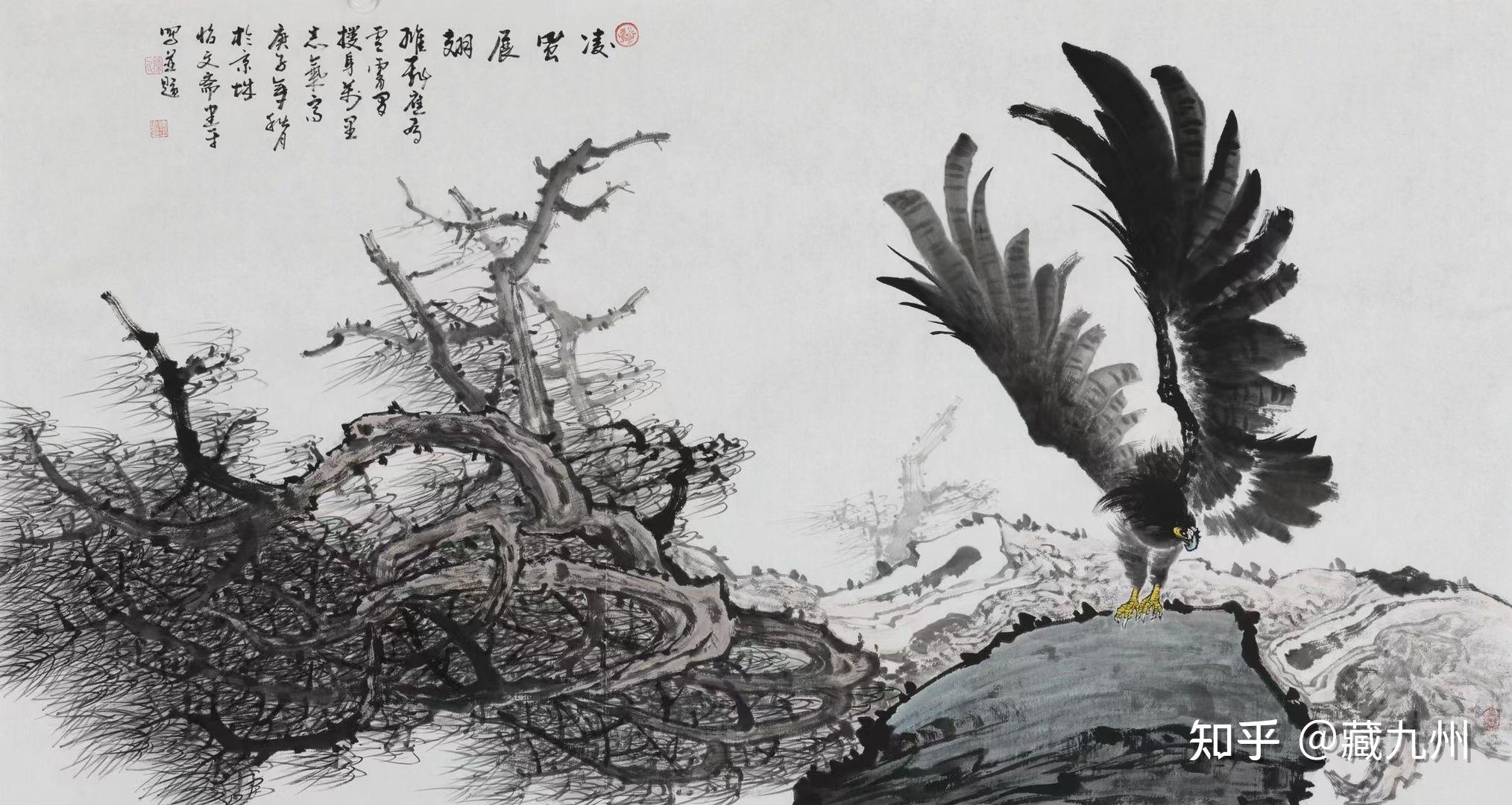 陈建平老师作品欣赏苍山雄鹰山水系列创作健将