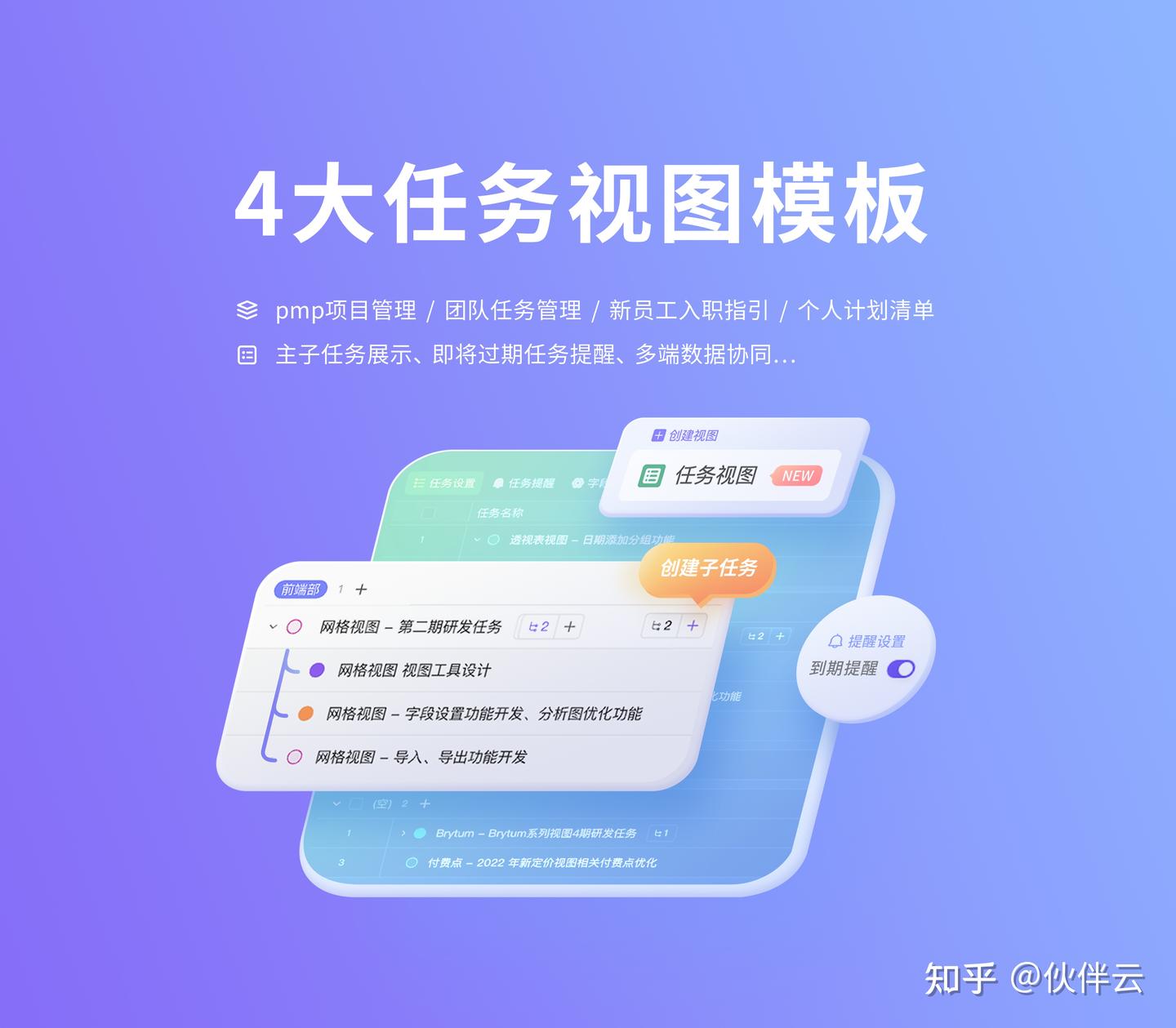 又一款项目管理神器——任务视图上线！团队Todo秒同步，拆解任务更惊艳（附4套模板） - 知乎