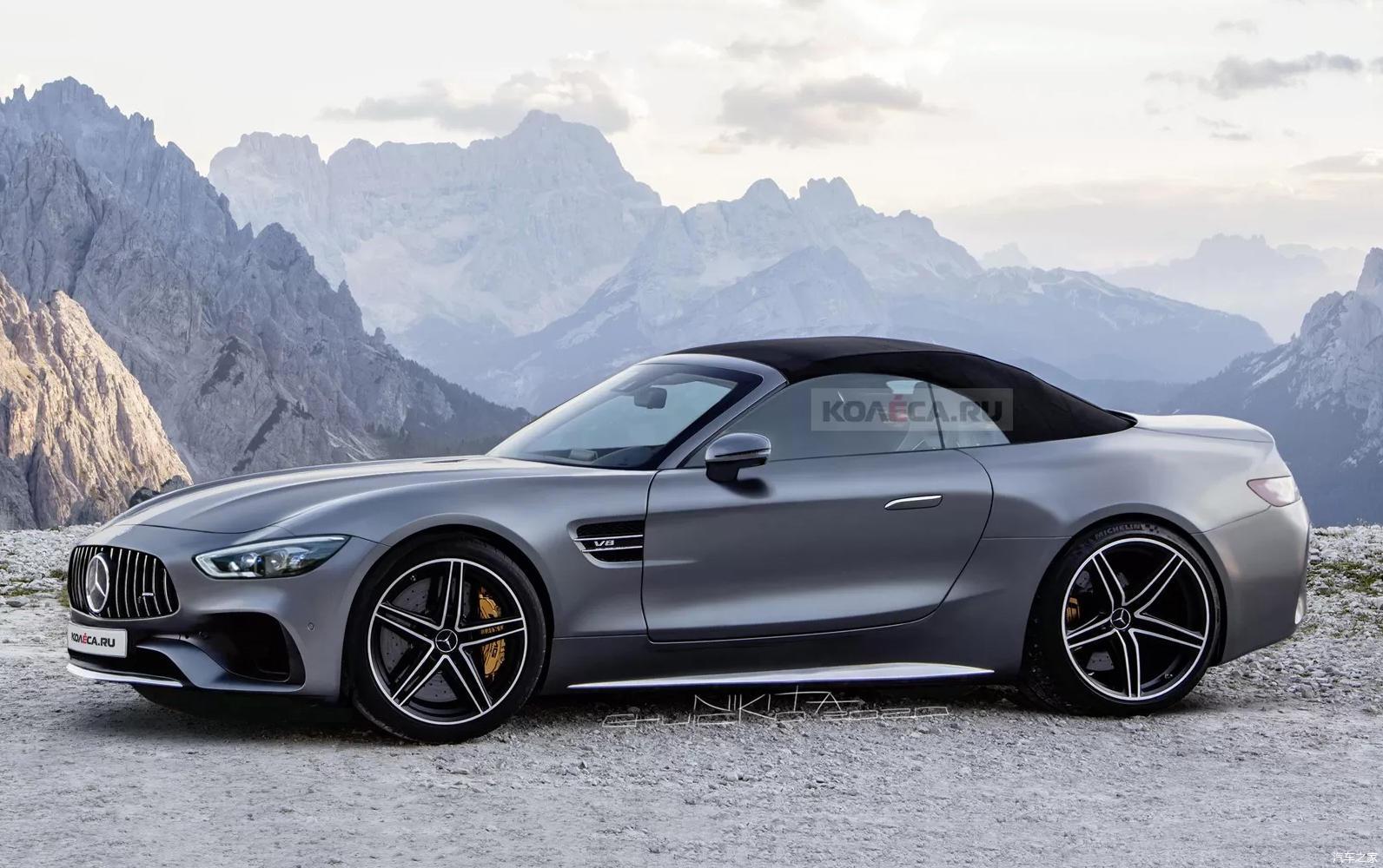 下一代奔驰sl跑车渲染图发布混动版动力或高达800马力