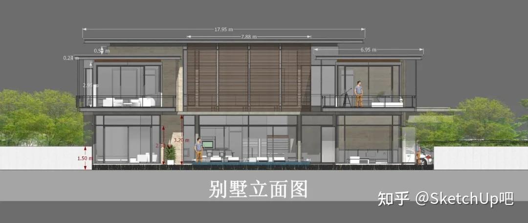 立面图怎么出su尺寸标注告诉你