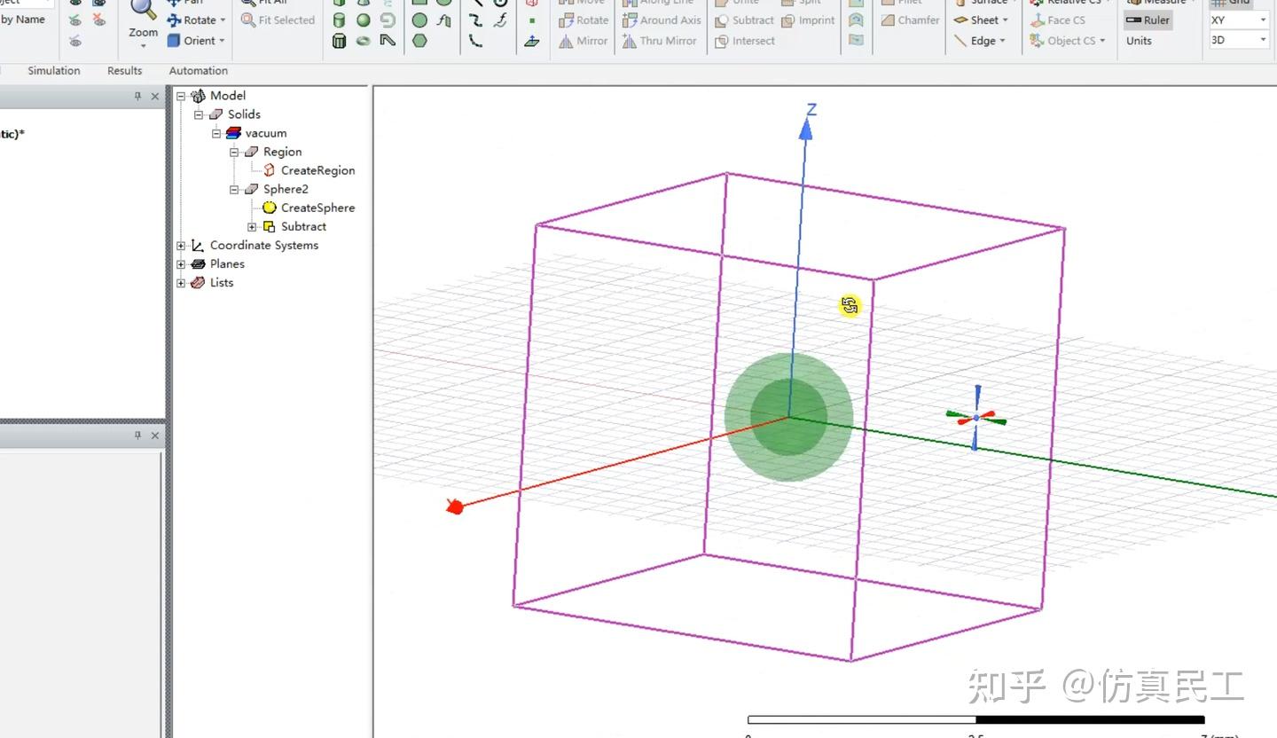 maxwell仿真入门系列：带电荷同心球静电场分析 - 知乎