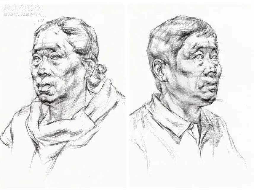 素描结构头像作品欣赏