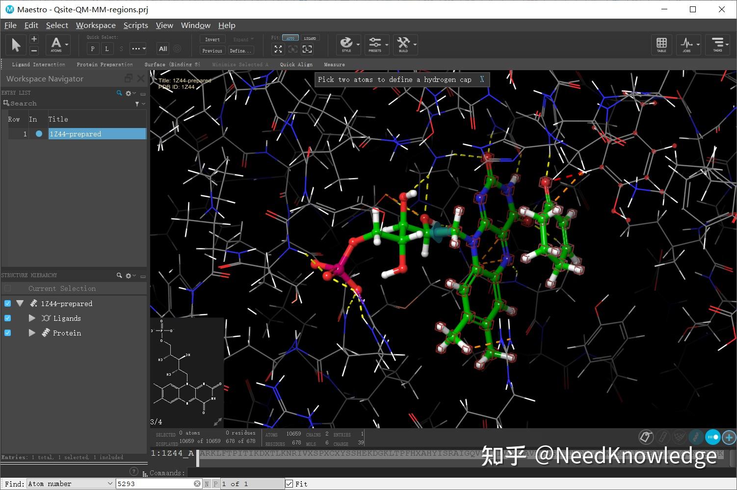 Schrödinger教程 | Defining QM and MM regions in QSite - 知乎