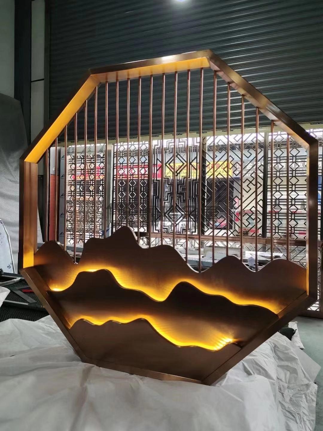 为什么山形不锈钢背景墙不锈钢山峦屏风这么受欢迎