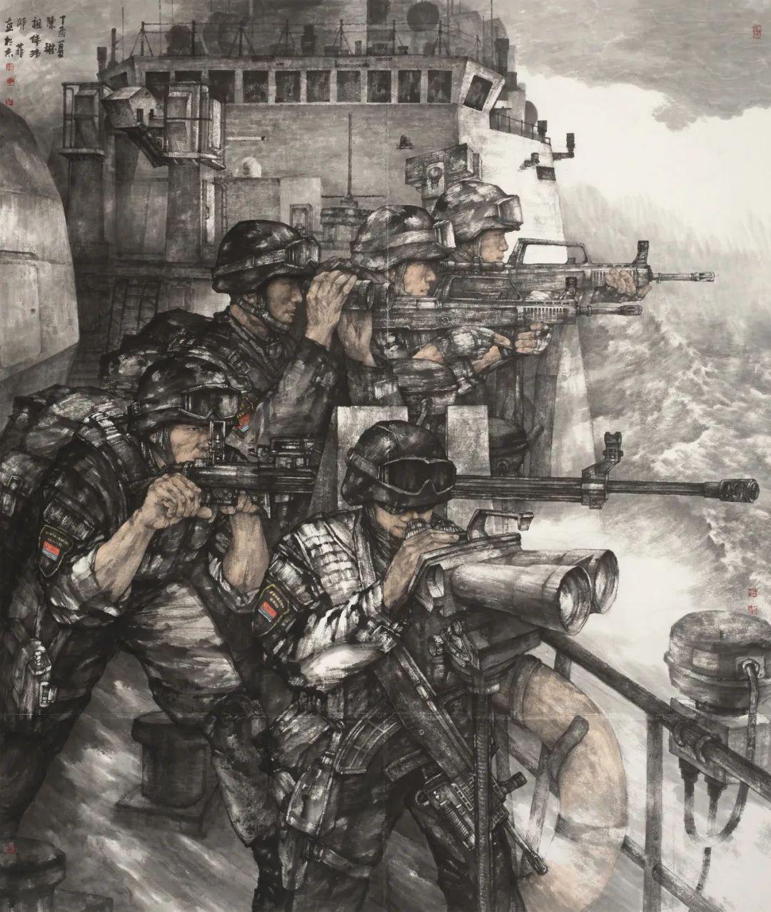 60幅妙笔丹青刻画95载强军征程