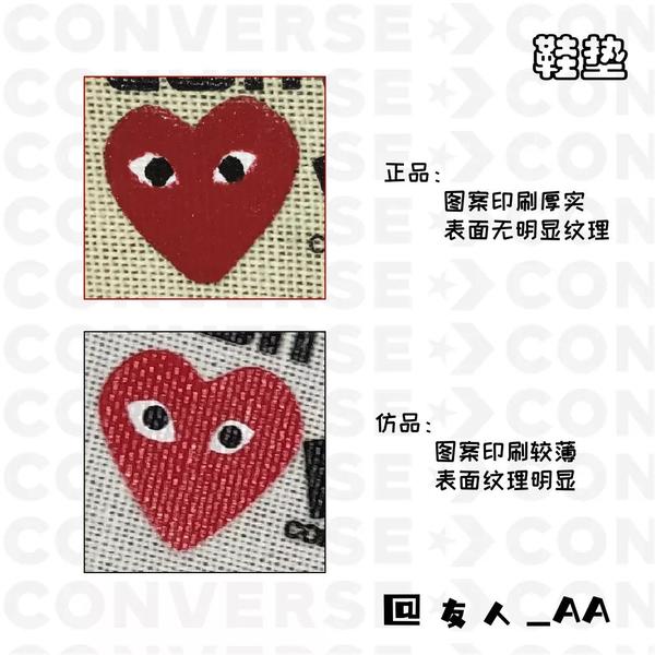 爆款鉴别指南丨匡威 川久保玲小红心 真假怎么看 知乎