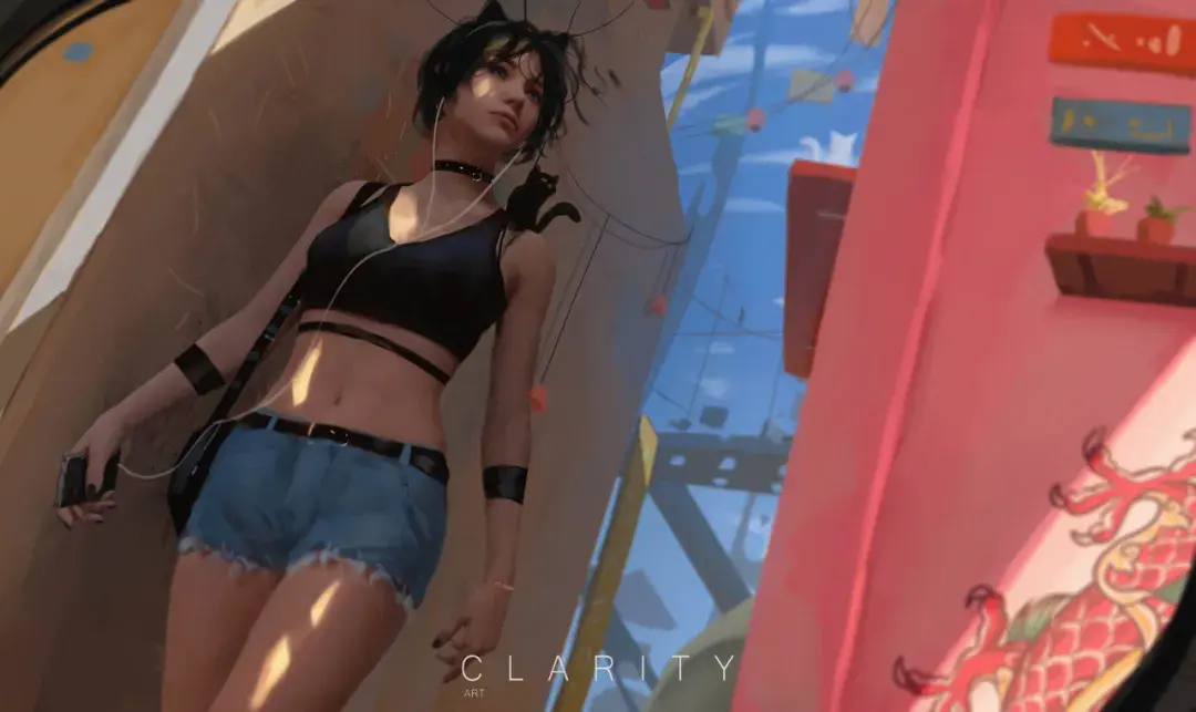 作品欣赏有点wlop那味了从黑历史到厚涂作品点赞破千这大角度透视太