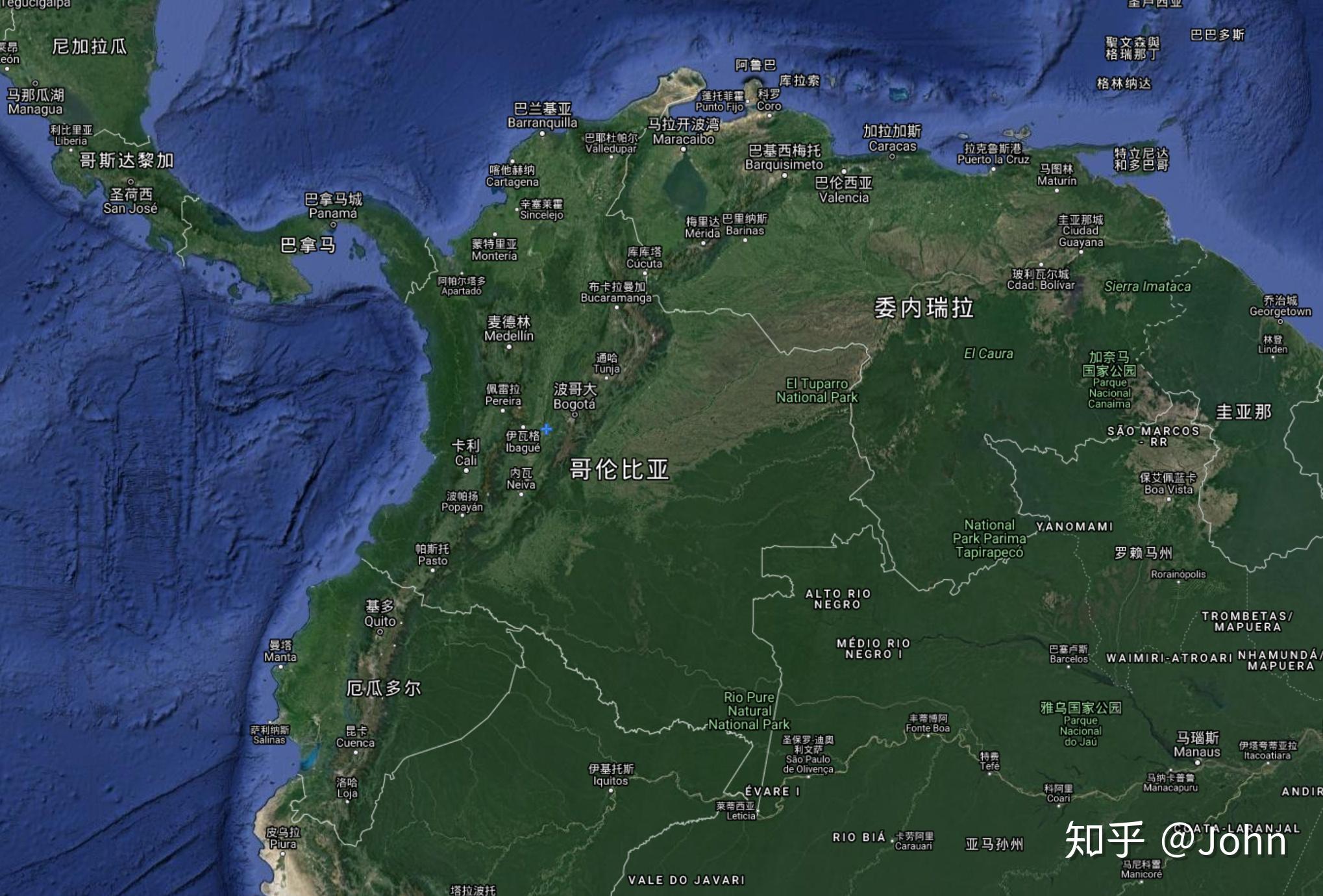 哥伦比亚的地理位置图片