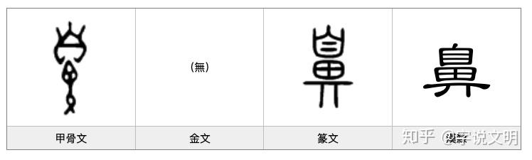 《漢字的字元·人與鬼神》鼻 - 知乎