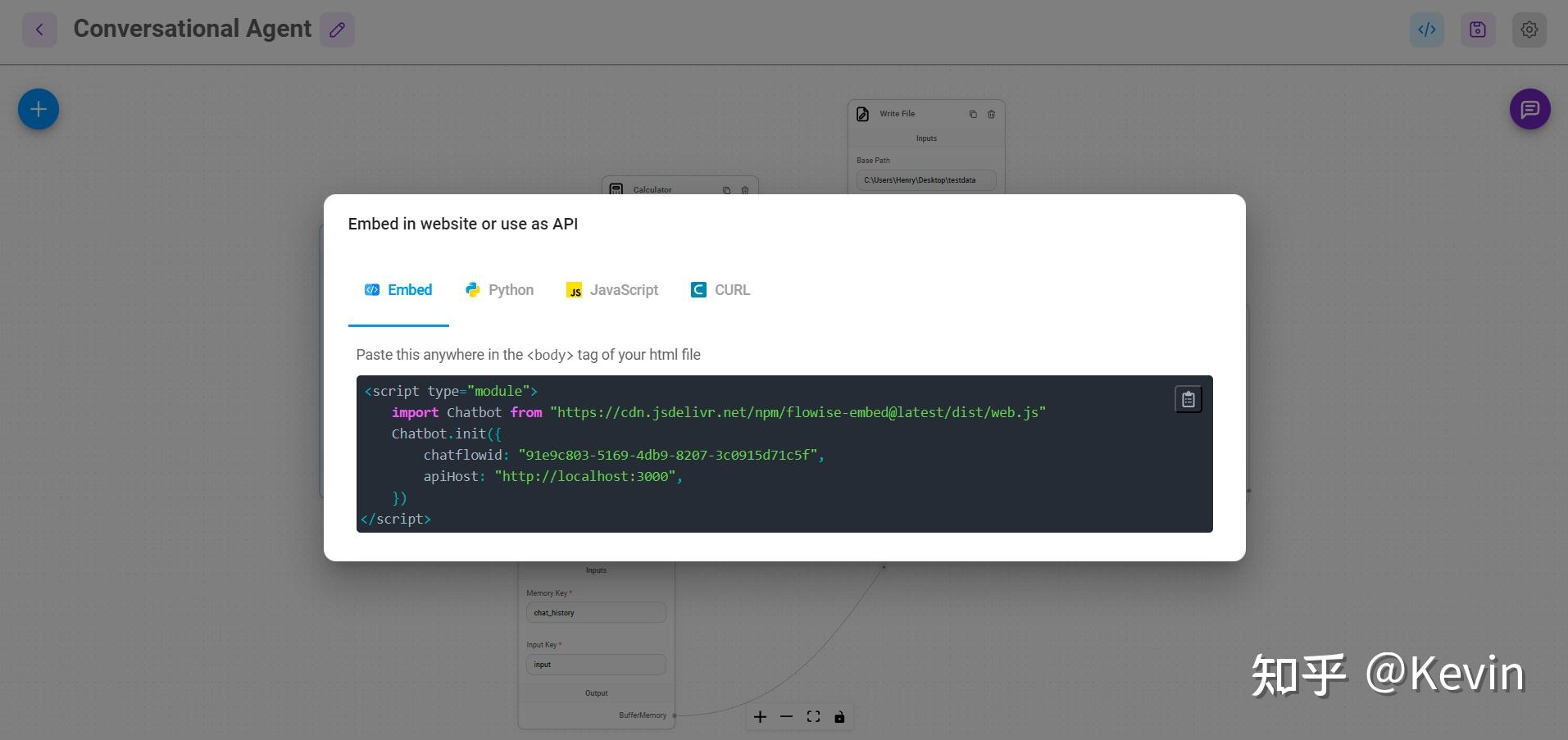Flowise ChatBot LangChain flowise-chatbot-langchain