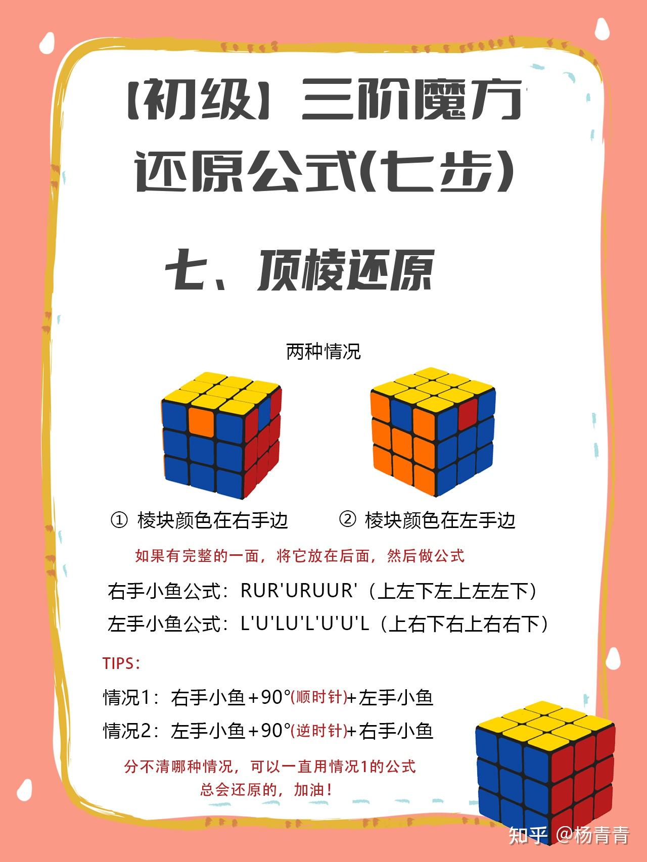 魔方公式三阶图解步骤 - 知乎