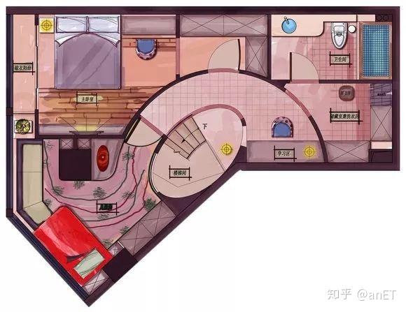 一个LOFT户型14个平面方案! ！！ - 知乎