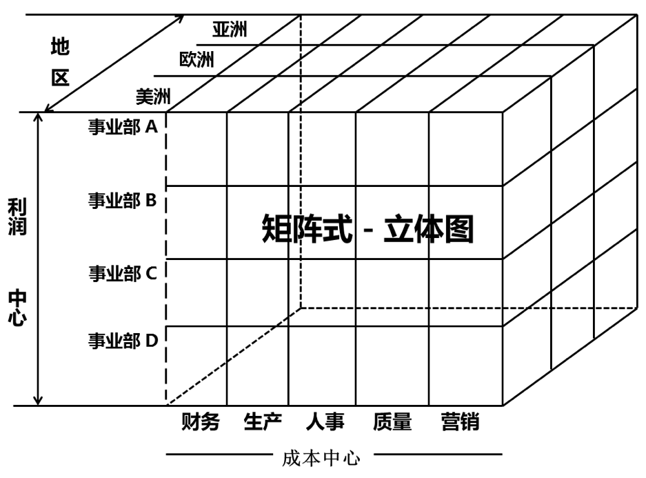 矩阵式管理组织架构图图片