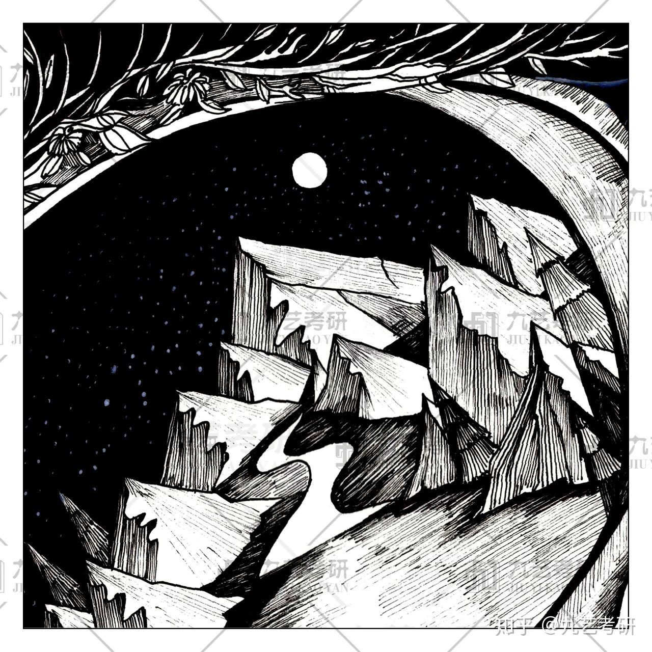 视觉传达黑白装饰画专题作品集锦