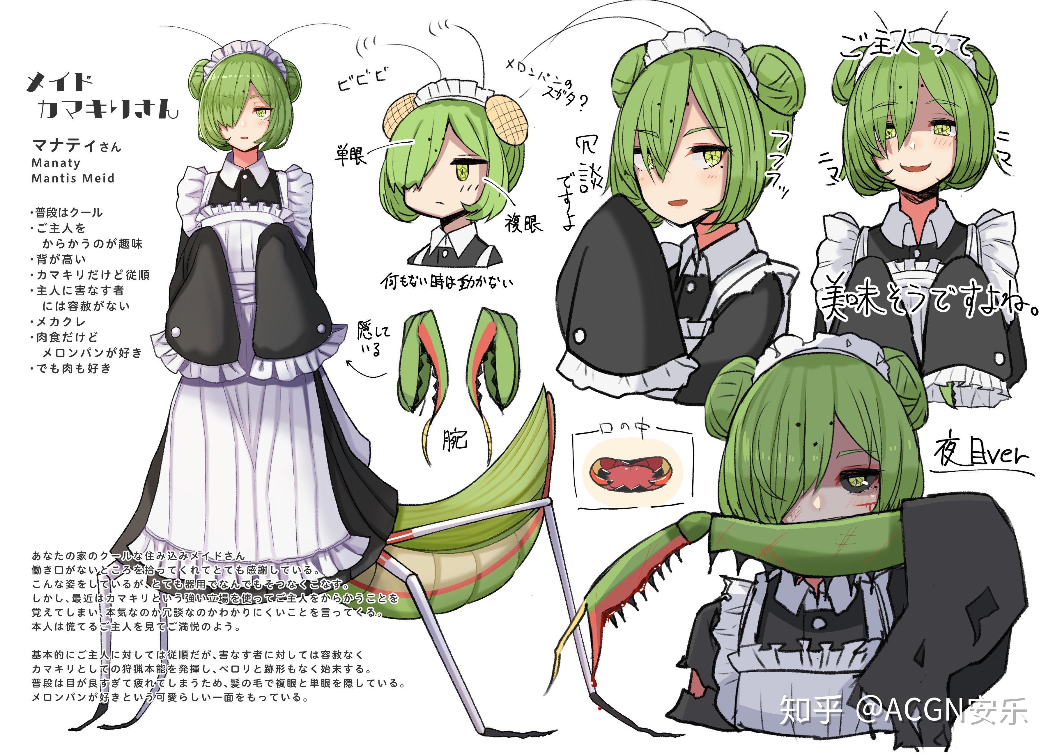 看完了蜈蚣娘再来看螳螂娘粉丝万物皆可娘化就是有点可怕